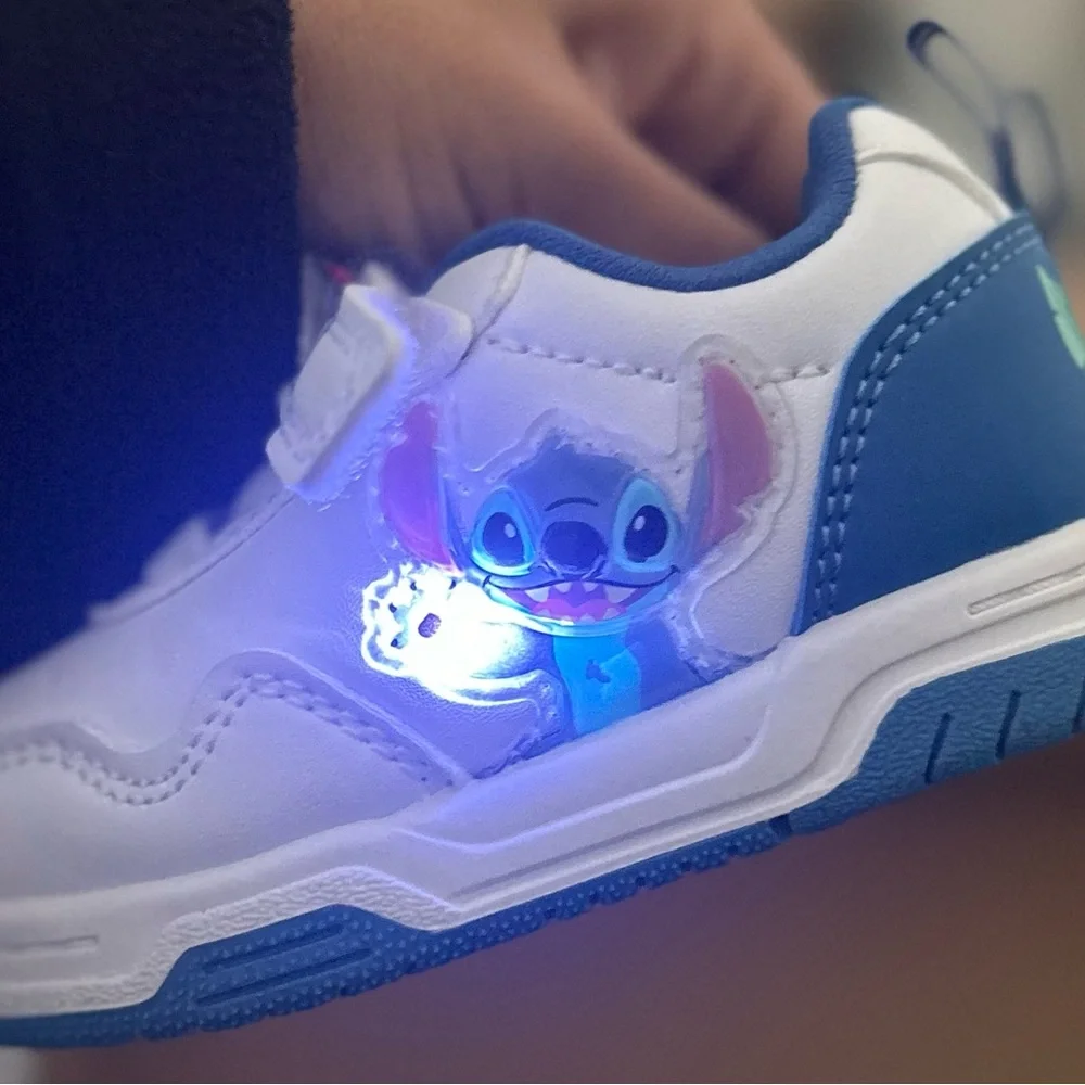 Disney Stitch White and Navy Kids Sneakers